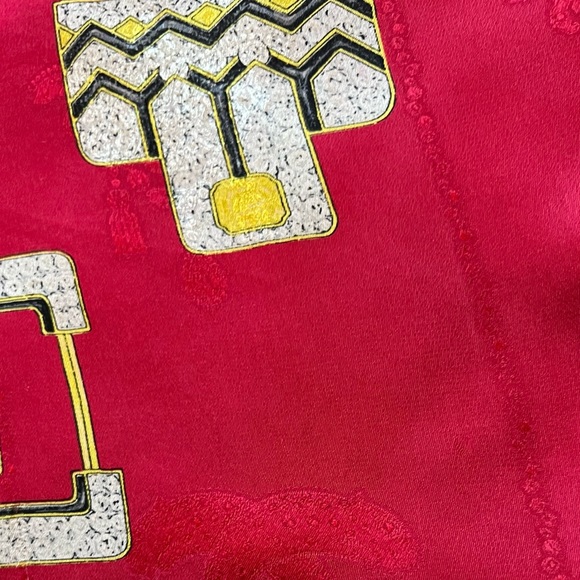 Cartier Scarf. 100% Silk. Jewel (gemstone) motif. Hand rolled. Made in Italy. - Picture 9 of 16